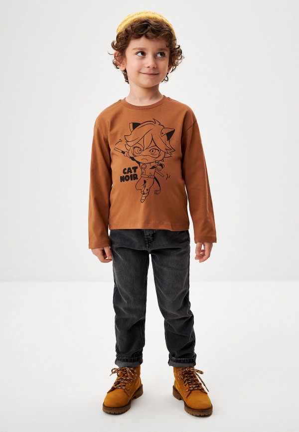 Лонгслив Sela коричневый, размер 116, фото 5