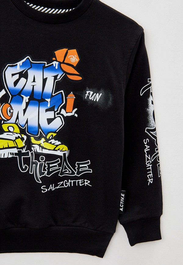 Свитшот черный, размер 134, фото 3