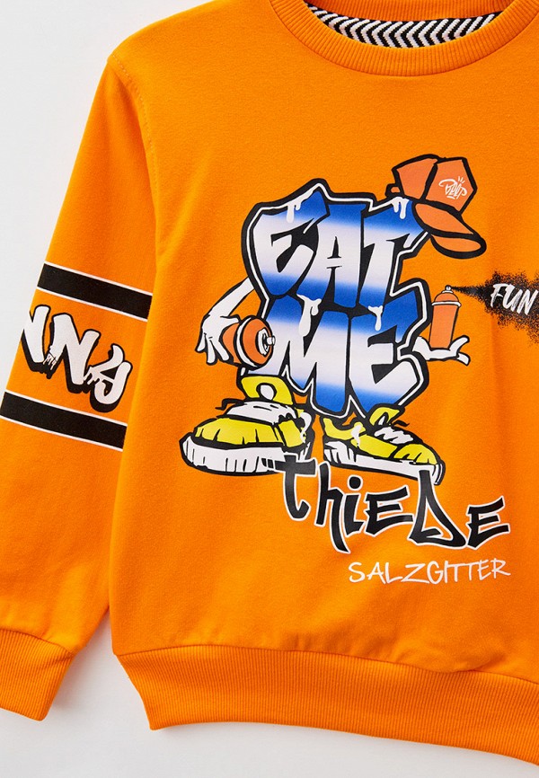 Свитшот оранжевый, размер 116, фото 3