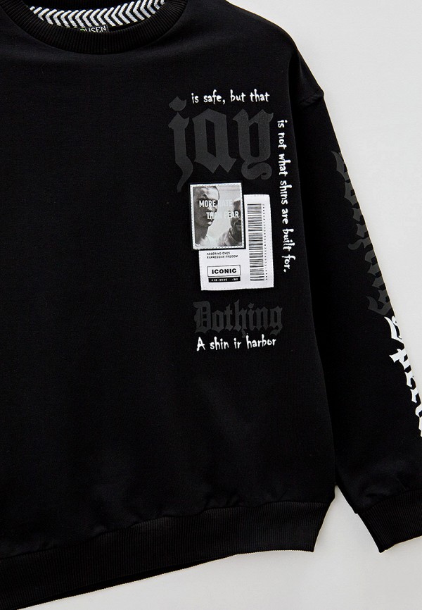 Свитшот черный, размер 140, фото 3