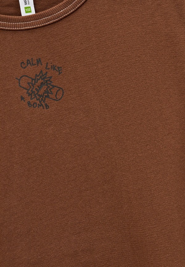 Лонгслив Sela коричневый, размер 134, фото 3