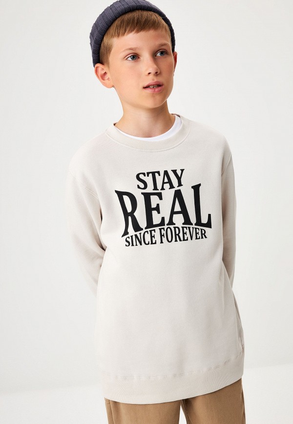 Свитшот Sela серый, размер 128, фото 4