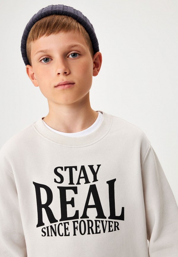 Свитшот Sela серый, размер 128, фото 6