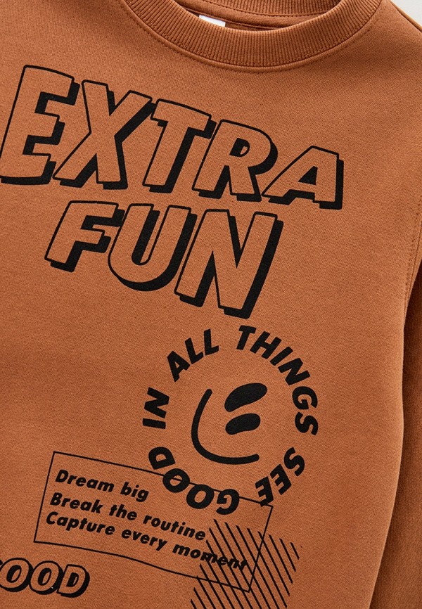 Свитшот Sela коричневый, размер 122, фото 3