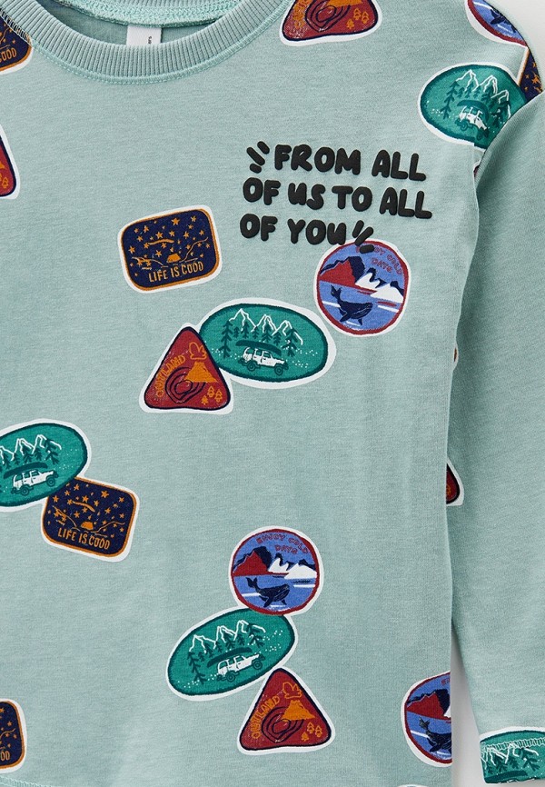 Лонгслив Sela бирюзовый, размер 116, фото 3