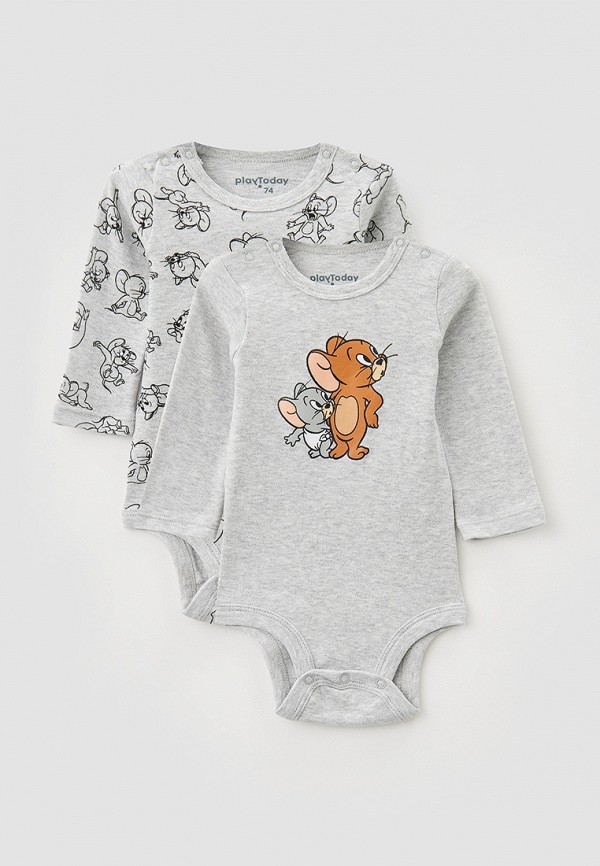 

Боди 2 шт. PlayToday, Серый, PlayToday MP002XB029SF