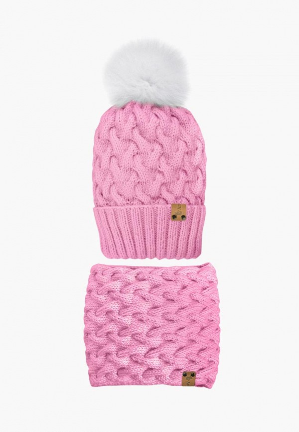 

Комплект снуд и шапка Anmerino, Розовый