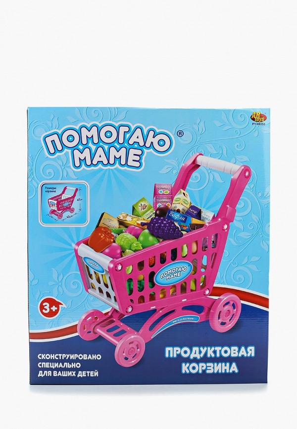 

Набор игровой Abtoys, Разноцветный, Корзина-тележка для продуктов "Помогаю Маме"
