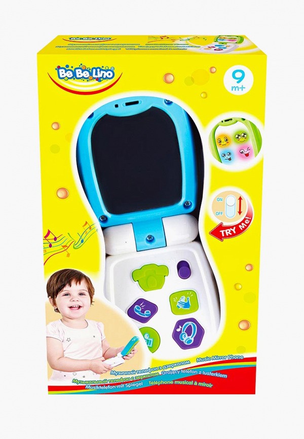 

Игрушка интерактивная BeBeLino, Разноцветный, Музыкальный телефон с зеркалом