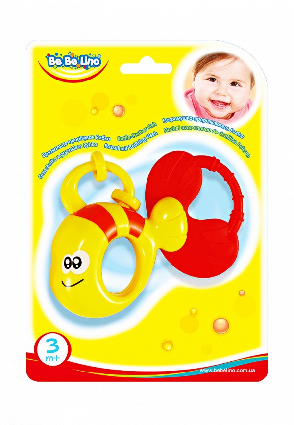 

Погремушка BeBeLino, Рыбка, Разноцветный