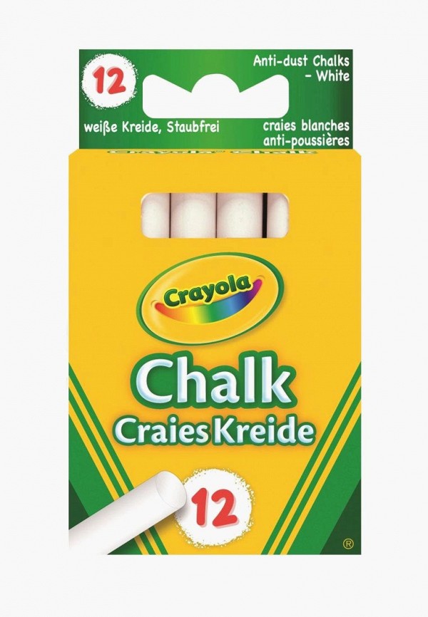 

Набор для творчества Crayola, 12 белых мелков, Разноцветный