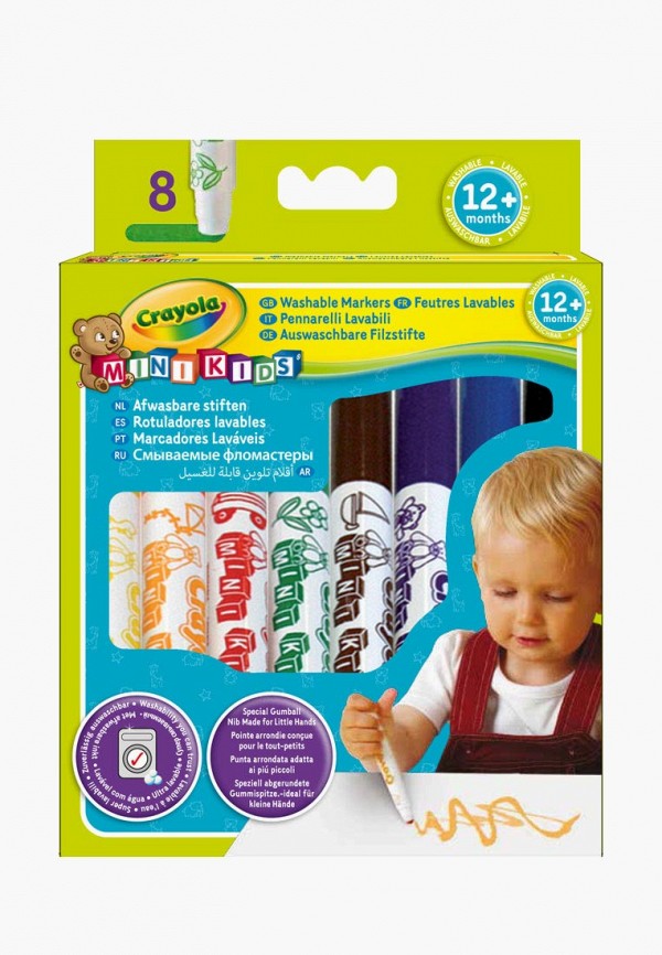 

Набор для творчества Crayola, 8 легко смываемых широких фломастеров на водной основе, Разноцветный