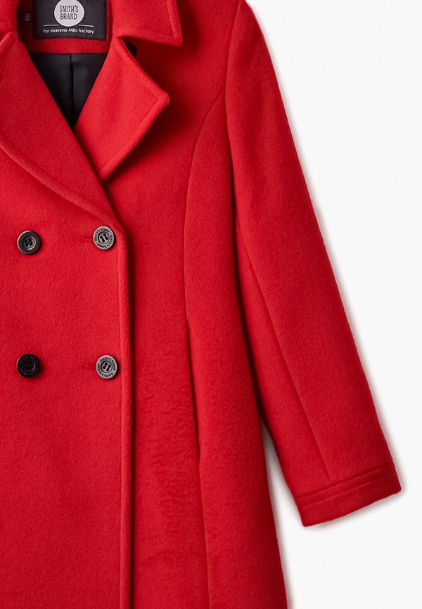 Пальто для девочки Smith's brand цвет красный  Фото 3