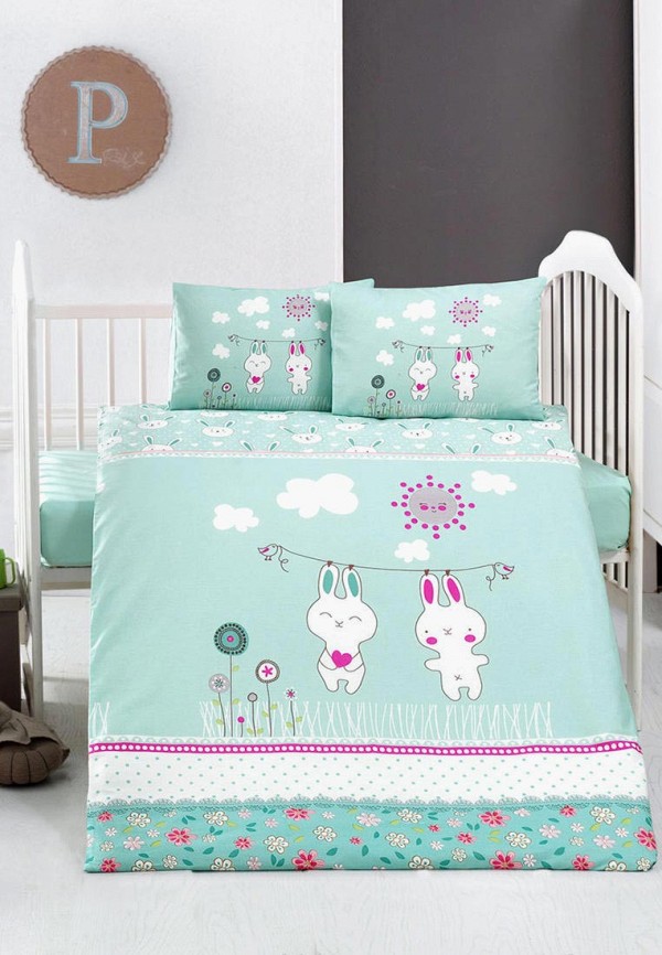 

Постельное белье детское Arya home collection, Бирюзовый, Bunny