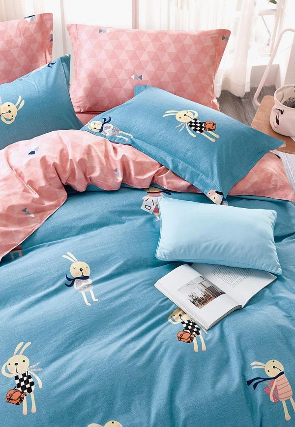 

Постельное белье детское Bellehome, Синий, Зайки непоседы