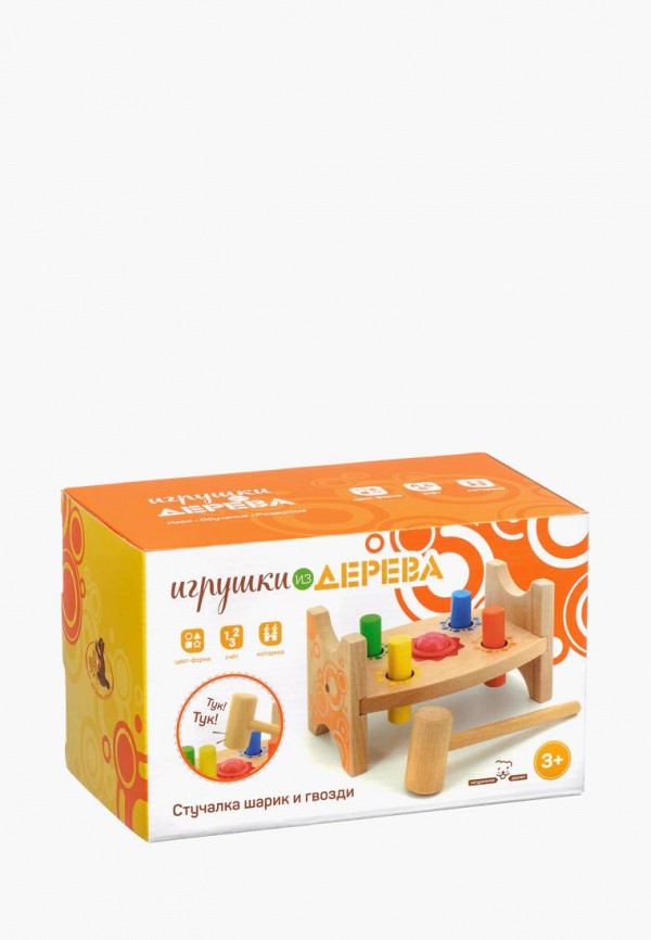 

Игрушка Игрушки из дерева, Разноцветный, Стучалка "Шарик и гвоздики"
