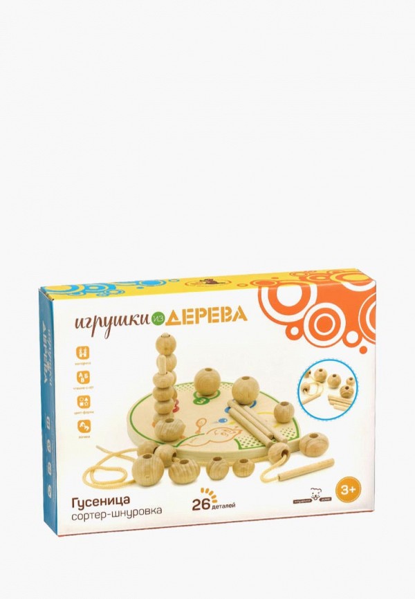 

Игрушка Игрушки из дерева, Разноцветный, Пирамидка "Гусеница"