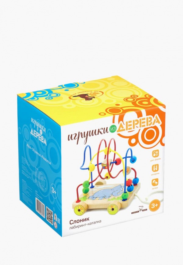 

Игрушка Игрушки из дерева, Разноцветный, Лабиринт-каталка "Слоник"