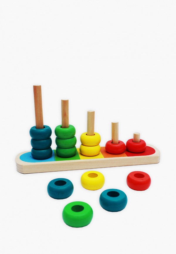 

Игрушка Рыжий Кот, Разноцветный, Деревянная игрушка. Пирамидка. Цвета и счет. 25*6,2*13 см.