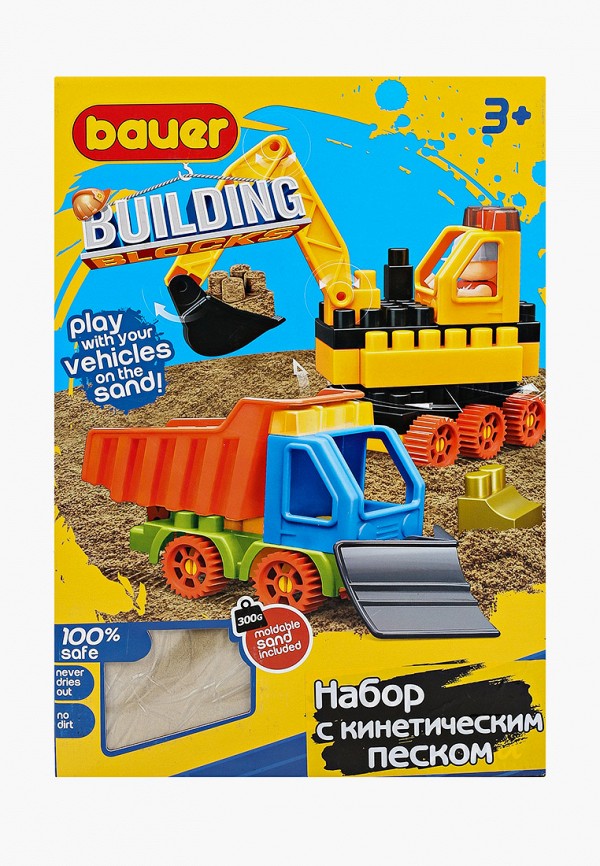 

Конструктор Bauer, Разноцветный, "Building Kinetic" (набор с бульдозером и грузовиком)