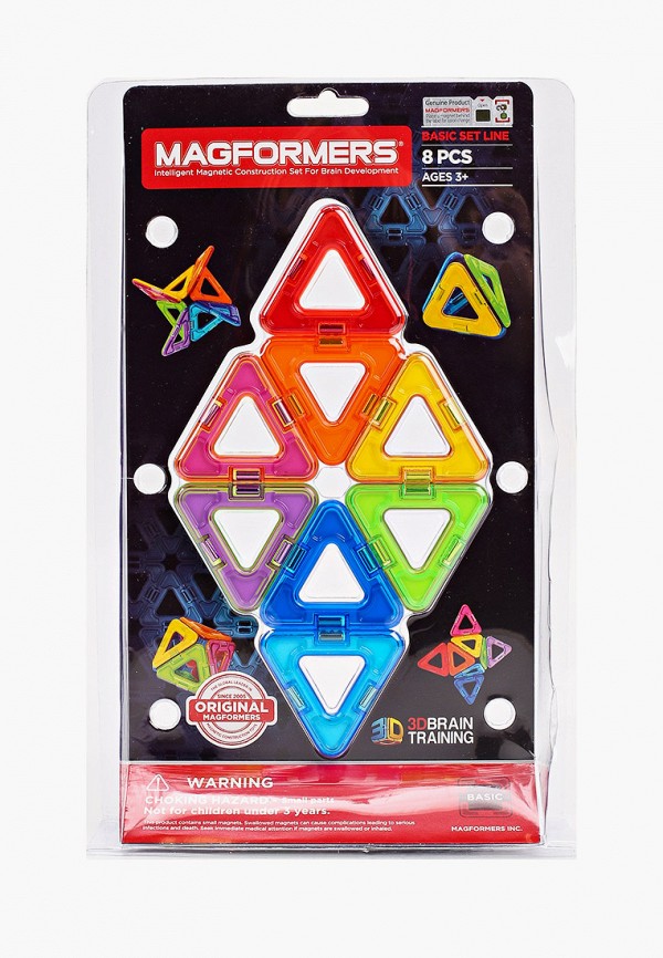 

Конструктор Magformers, Разноцветный, 701002 Треугольники 8 деталей