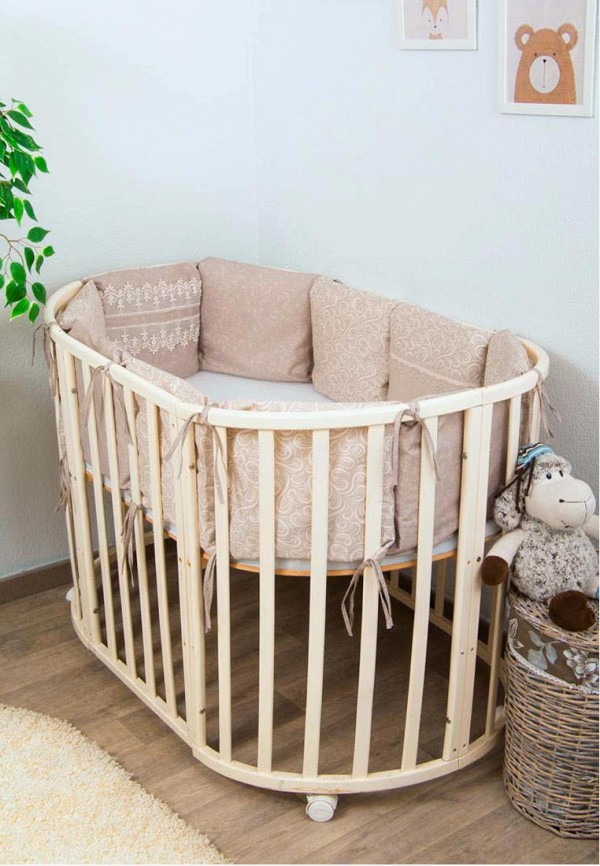 

Бортик для детской кровати Сонный Гномик, Бежевый, Версаль