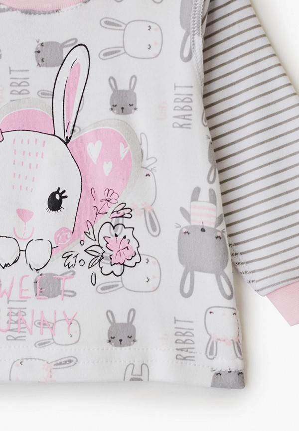 Лонгслив Лапушка белый, размер 56, фото 3