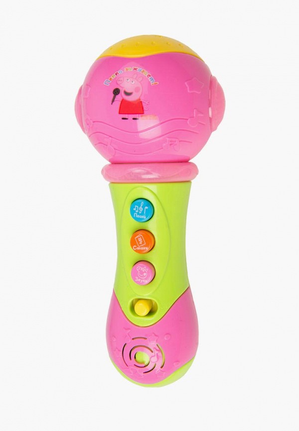 

Игрушка Росмэн, Разноцветный, Музыкальный микрофон с проектором. ТМ Peppa Pig