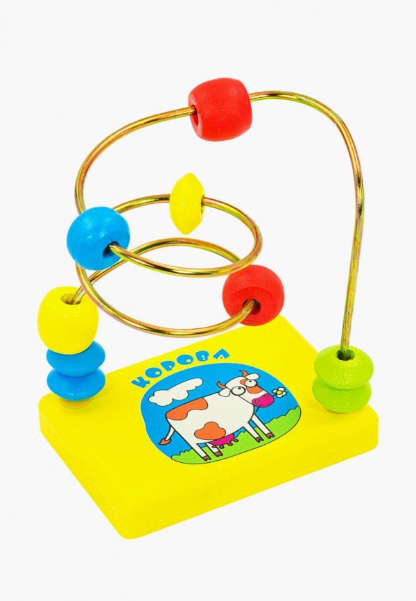 

Игрушка Alatoys, Разноцветный, Лабиринт "Коровка" желтая