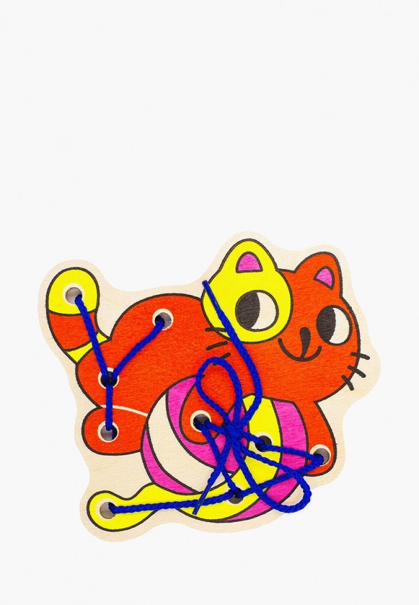 

Игрушка Alatoys, Разноцветный, Шнуровка "Кот"