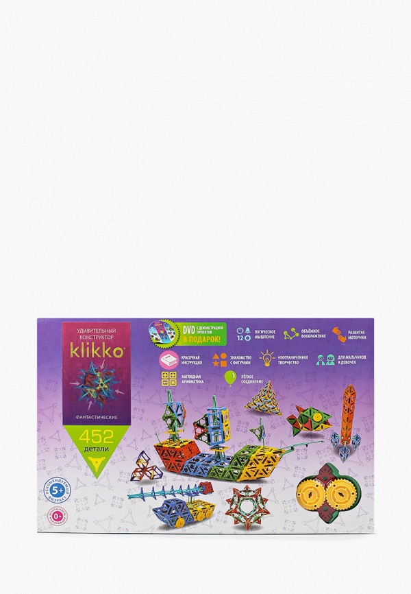 

Конструктор Знаток, Разноцветный, Конструктор ЗНАТОК - Klikko (452 дет.)