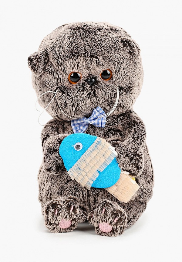 

Игрушка мягкая Basik&Co, Разноцветный, Кот Басик BABY с рыбкой