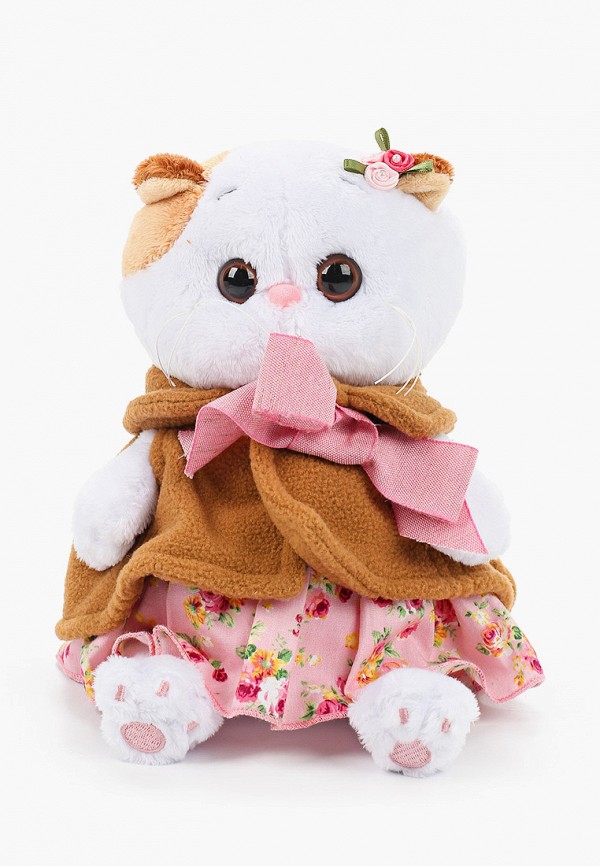 

Игрушка мягкая Basik&Co, Разноцветный, Кошка Ли-Ли BABY в накидке и розовом сарафане