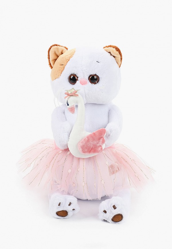 

Игрушка мягкая Basik&Co, Белый, Кошка Ли-Ли балерина с лебедем