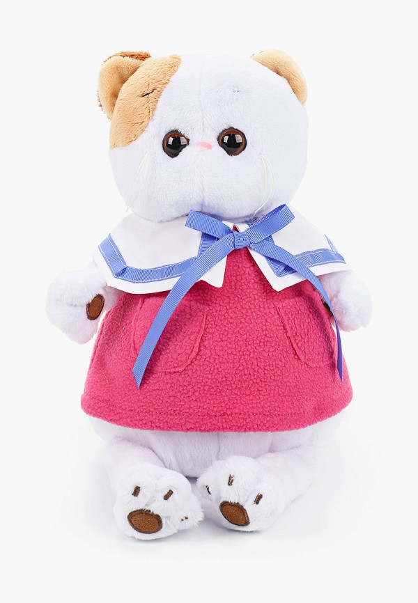 

Игрушка мягкая Basik&Co, Белый, Кошка Ли-Ли в морском платье 24см