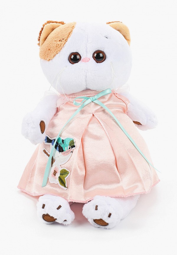 

Игрушка мягкая Basik&Co, Разноцветный, Кошка Ли-Ли в нежно-розовом платье с птичкой