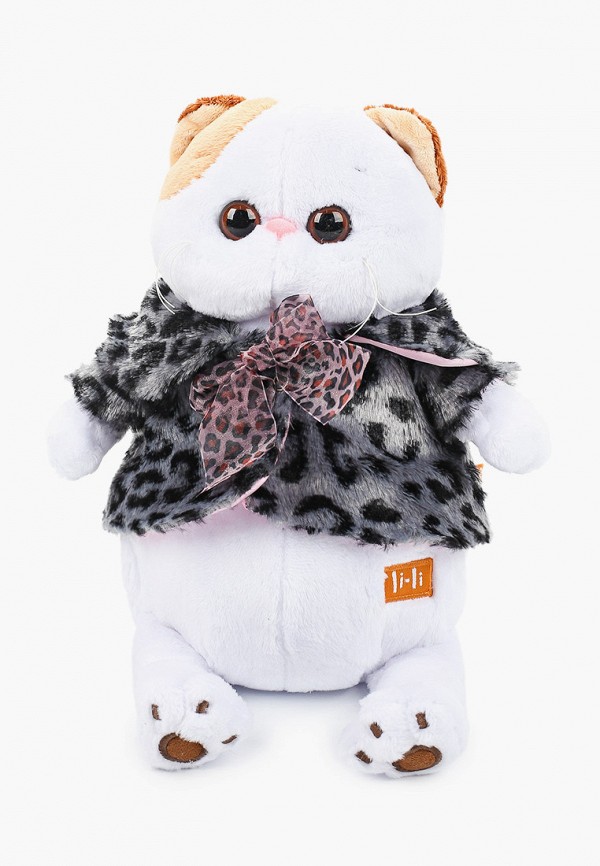

Игрушка мягкая Basik&Co, Белый, Кошка Ли-Ли в шубке с бантиком