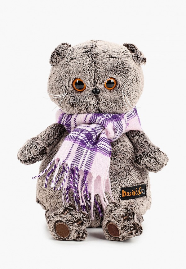 

Игрушка мягкая Basik&Co, Разноцветный, Кот Басик в фиолетовом шарфе