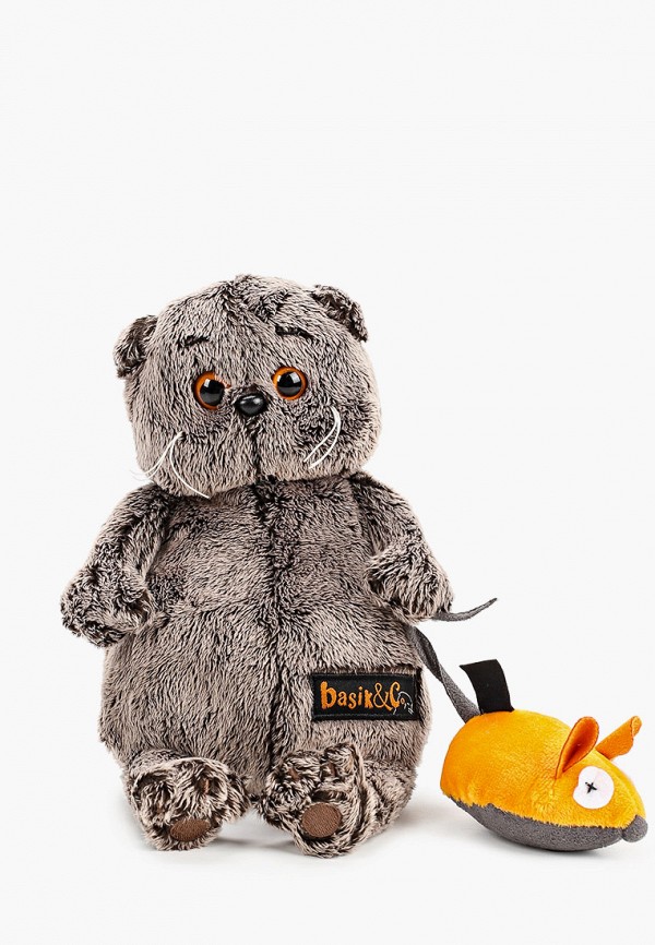 

Игрушка мягкая Basik&Co, Коричневый, Кот Басик и мышка