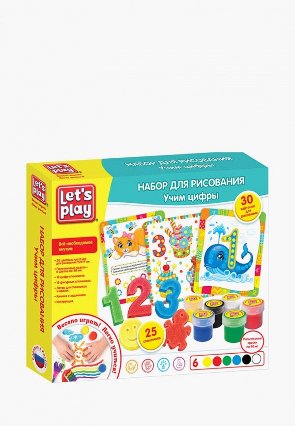 

Набор игровой Росмэн, Разноцветный, для рисования "Учим цифры" Let's Play