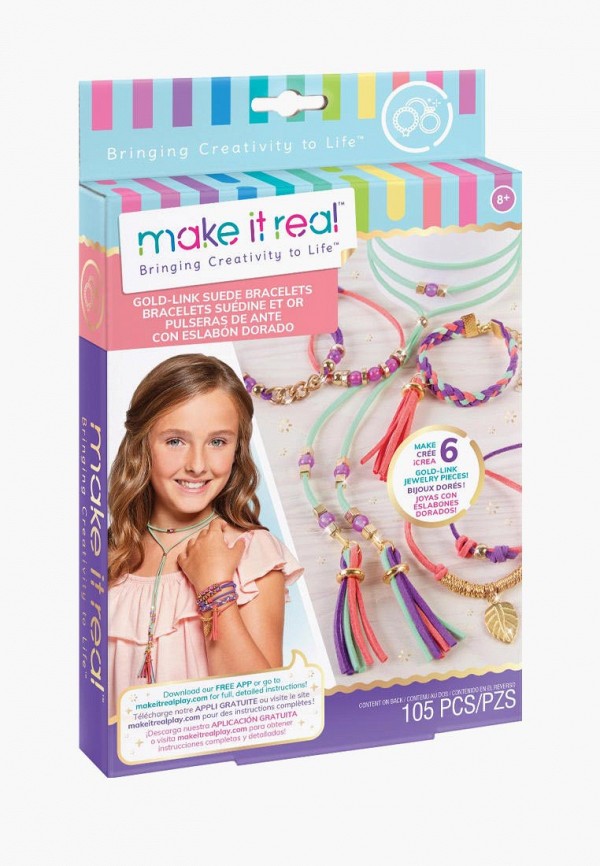 

Набор для творчества Росмэн, Разноцветный, Мэйк Ит Риал. для создания бижутерии Нежность. ТМ Make It Real