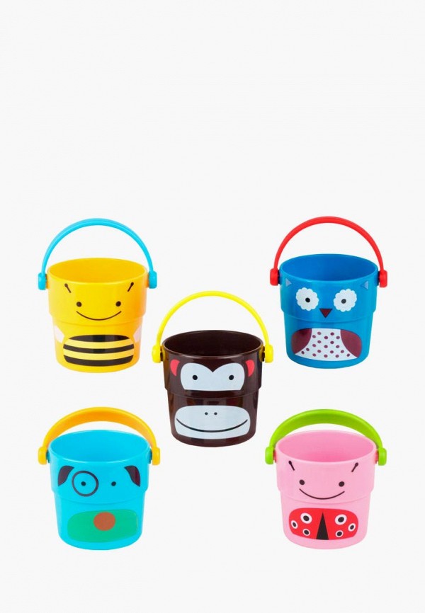 

Игрушка для ванны BeBeLino, Разноцветный, Пирамидка-Ведерки с животными