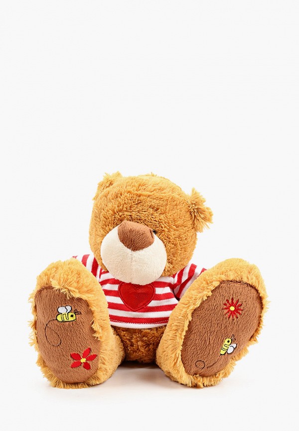 

Игрушка мягкая Magic Bear Toys, Коричневый, Мишка Бигфут в футболке, 17см.