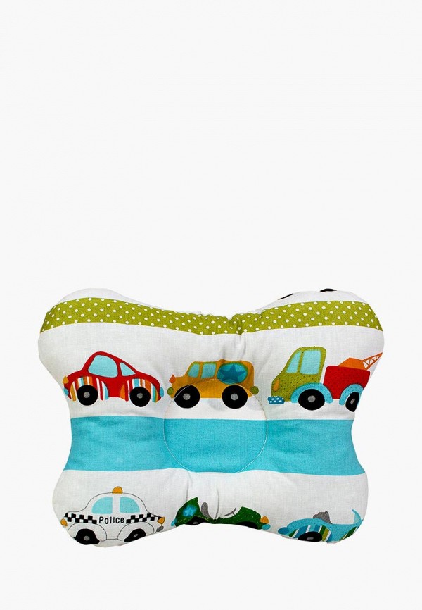 

Подушка ортопедическая BabySoon, Белый, Машинки, 22х26 см