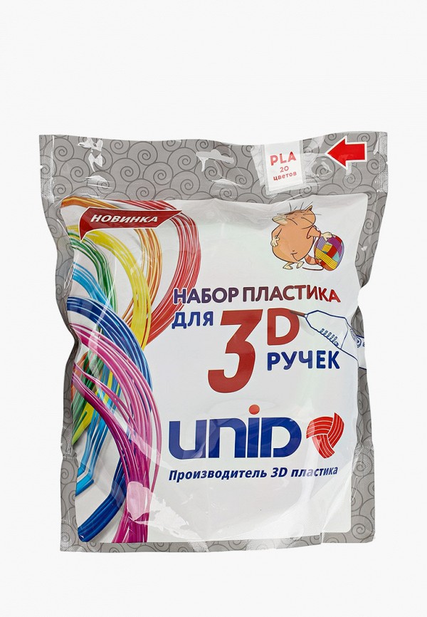 

Набор для творчества Unid, Разноцветный, пластика для 3D ручек PLA-20, 20 цветов по 10 м.