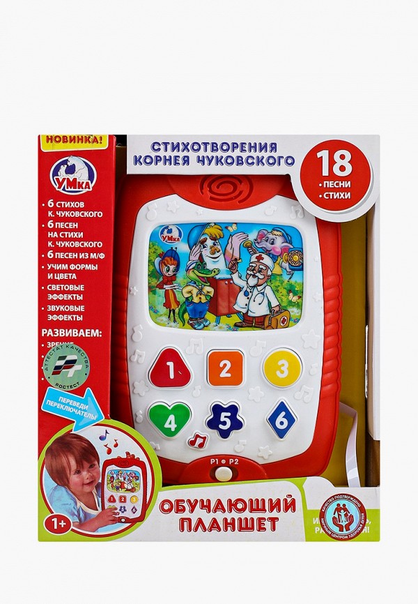 

Игрушка интерактивная Умка, Разноцветный, Планшет детский обучающий