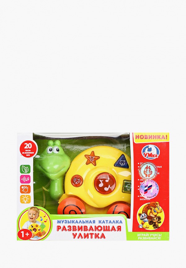 

Игрушка интерактивная Умка, Разноцветный, Каталка «Развивающая улитка»