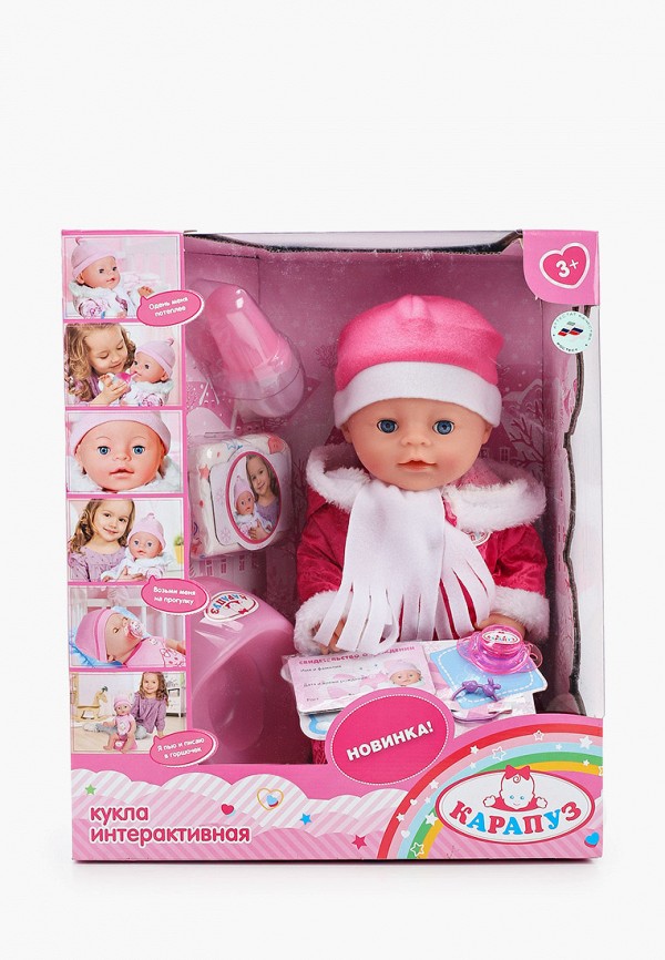 

Игрушка интерактивная Карапуз, Розовый