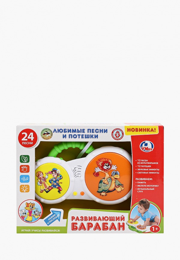 

Игрушка интерактивная Умка, Разноцветный, развивающая «Барабан»