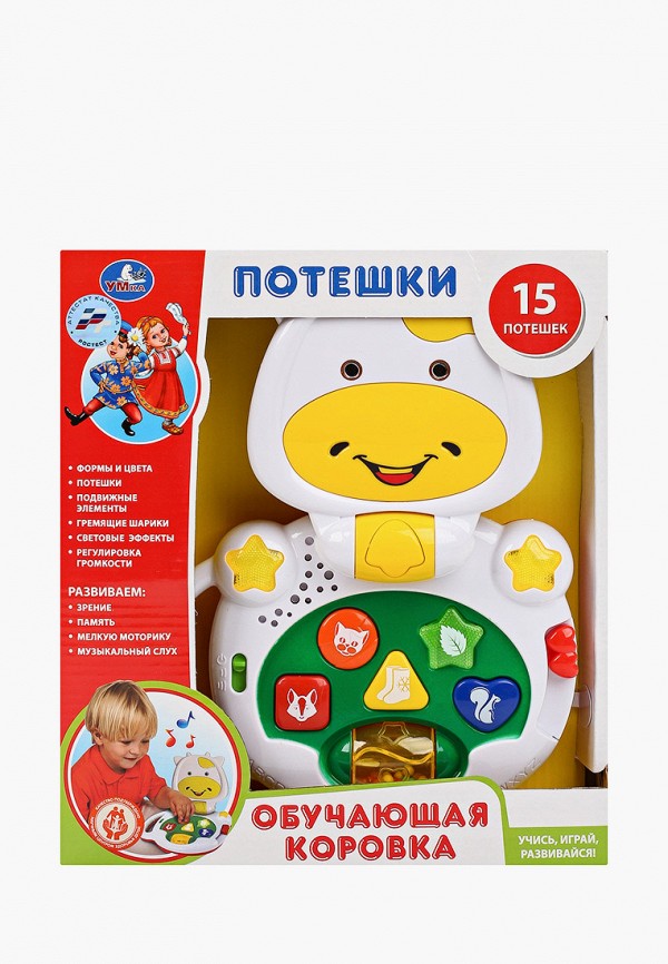 

Игрушка интерактивная Умка, Разноцветный, развивающая «Обучающая коровка»